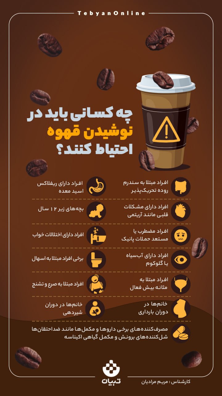 این افراد در نوشیدن قهوه احتیاط کنند + عکس
