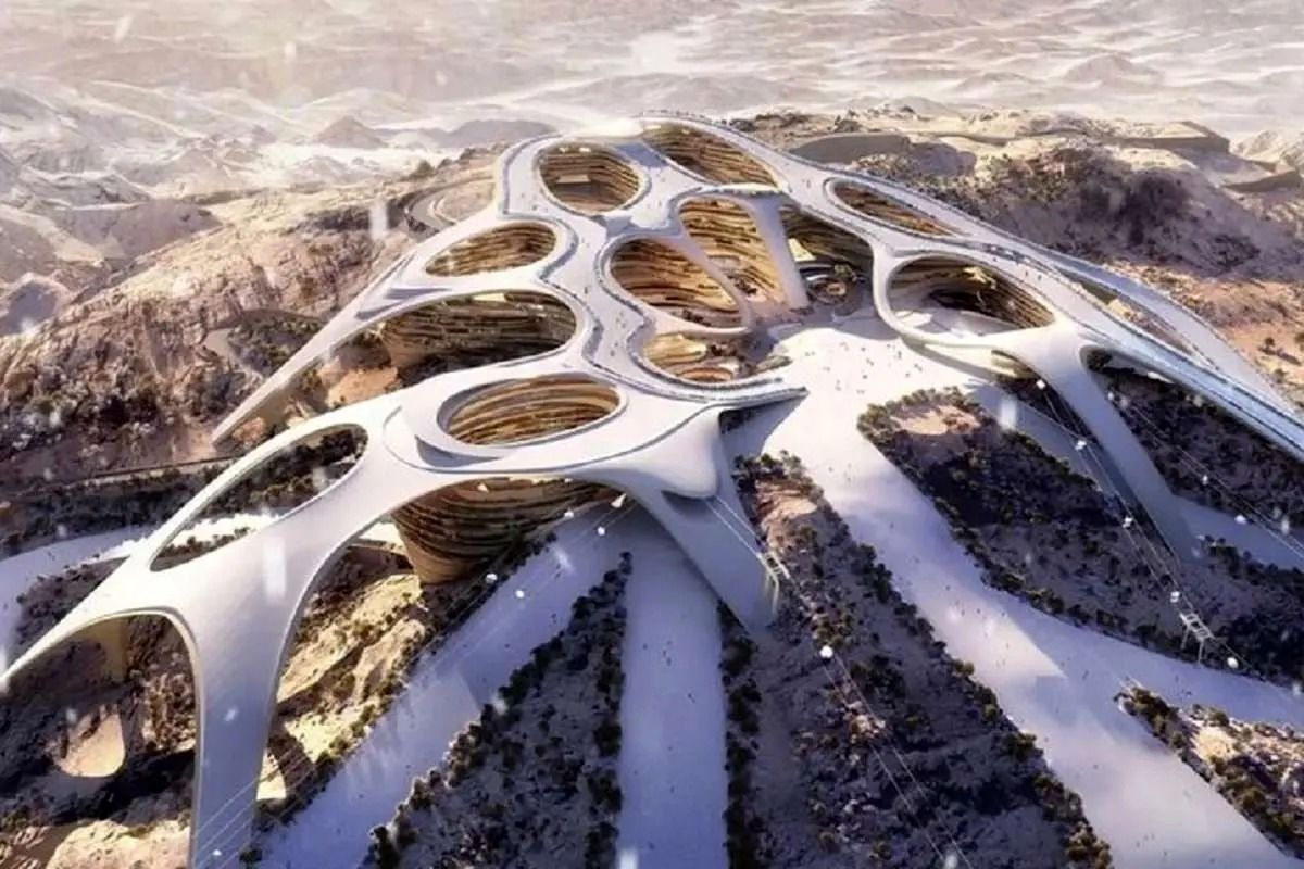 بازی‌های زمستانی آسیا در پیست اسکی بن سلمان وسط بیابان!