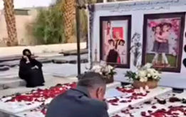 حضور پدر خانواده بر مزار سه فرزندش بعد از اعدام قاتل + فیلم