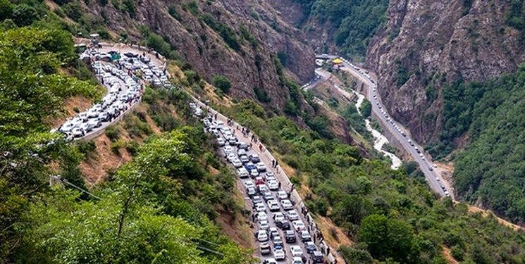 ترافیک سنگین در محور کرج-چالوس